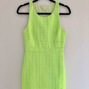 Jcrew midi neon dress
